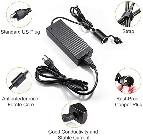 AstroAI Tire Inflator Portable Air Compressor for Car Tire Pump 150PSI and stroAI AC to DC Converter 10A/120W/7.78FT/110V to12V Converter