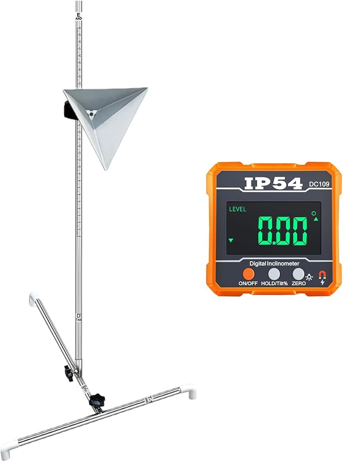 ADAS Calibration Tool Include Stand Marked with 0-30cm Measurement with Large Radar Aiming Corner Reflector，Digital Angle Magnetic Protractor