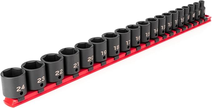 TEKTON 3/8 Inch Drive Impact Socket Set, 19-Piece | SID91106