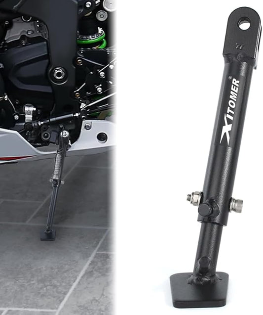 Xitomer 0-3 inches Adjustable Kickstand Fit for Ninja ZX-6R / ABS 2013-2026 & ZX 6R KRT Edition 2016-2019, 2023 & ZX6R 30th Anniversary Edition 2015 Motorcycle Adjustable Side Stand Foot Side Support