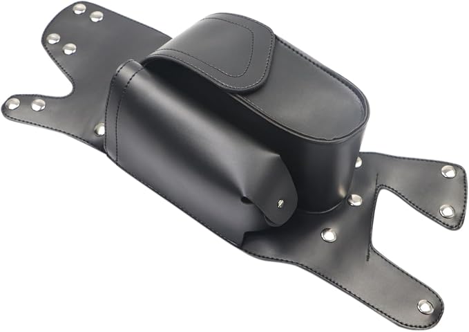 Motorcycle PU Leather Right Saddlebag Guard Bag with Water Bottle Holder For Harley Touring Road King Glide Electra Street Glide