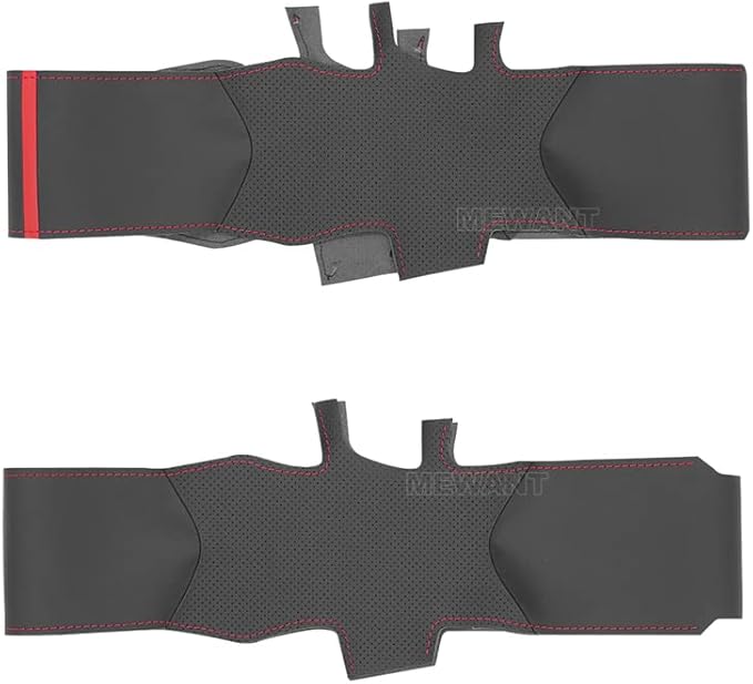 MEWANT Hand Stitched Genuine Leather Steering Wheel Cover for Subaru WRX (STI) Levorg 2015-2019 DIY Steering Wheel Wrap