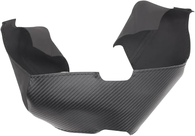 MEWANT Hand Stitch Black Matte PU Carbon Fiber Suede Steering Wheel Cover for Tesla Model S Yoke 2021-2023 Model X Yoke