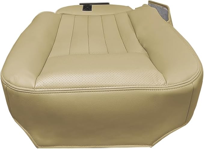 Passenger Side Bottom Seat Cover Replacement Perforated Compatible with Lincoln Navigator 2005-2006 Microfiber Leather Tan