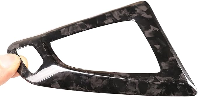 Fit for BMW F80 F82 M3 M4 2014 to 2019 Center Console Gearbox Decorative Panel Frame, Real Carbon Fiber Interior Accessories Gear Lever Panel Base Cover (RHD - Forged Carbon)