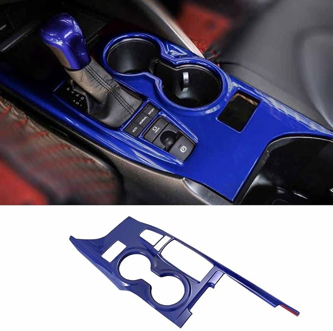 Rifoda for Camry 2018 2019 2020 2021 2022 ABS Accessories Center Console Gear Shift Panel Cover Fit for Carmy XLE XSE and All Hybrid Editon Interior Trims Blue Style