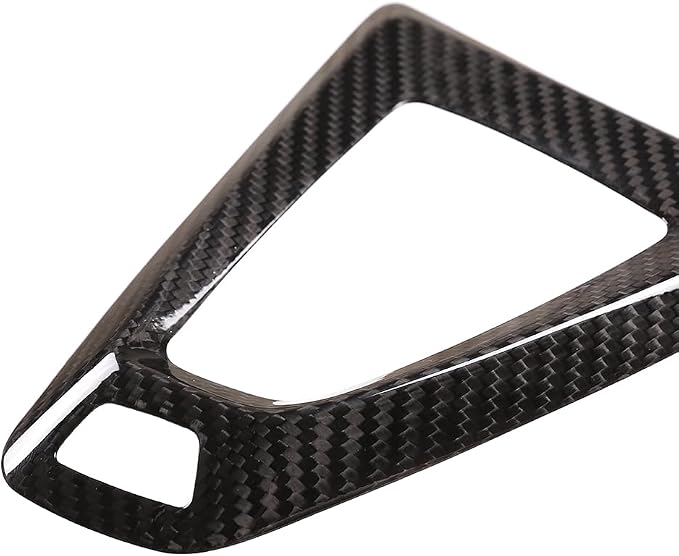 Fit for BMW F80 F82 M3 M4 2014 to 2019 Center Console Gearbox Decorative Panel Frame, Real Carbon Fiber Interior Accessories Gear Lever Panel Base Cover (RHD - Black Carbon)