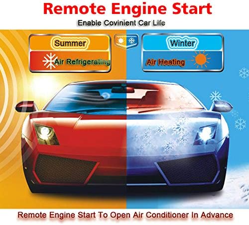 BANVIE Car Keyless Entry Security Alarm System with Remote Engine Start and Push to Start Stop Iginition Button Kit