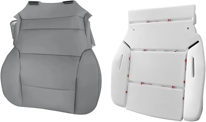 Driver/Passenger Side Bottom Seat Cover and Foam Cushion Pad, Dark Ash Gray Seat Cover Fits for Chevy Silverado GMC Sierra 1500 2500 3500 2015-2019 (Also for Passenger Side)
