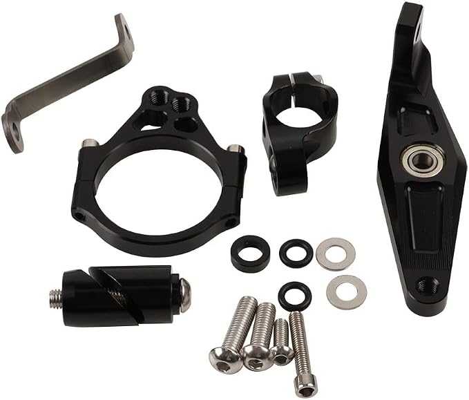 Steering stabilizer Compatible with YAMAHA MT09 XSR900 MT-09 MT 09 XSR 900 2021 2022 2023 2024 Motorcycle Steering Damper Mount Bracket Stabilizer Support Speed Wobble Safety