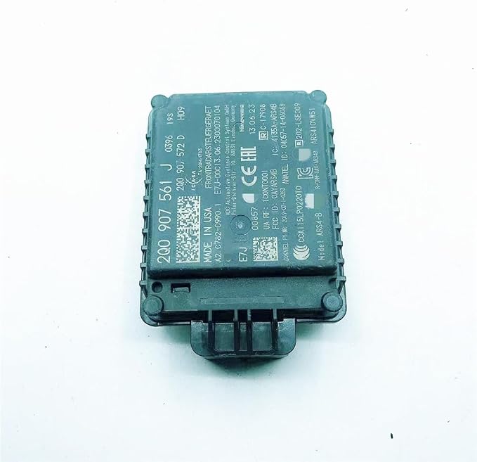 Cruise Control Distance Radar Sensor 2Q0907561J 2Q0-907-561-J for VW Atlas, Atlas Cross Sport, Jetta, Tiguan, Arteon, Taos, Audi Q2, Q3 (2022-2023) - Modern, Flange Mount, Electronic Sensor Acc