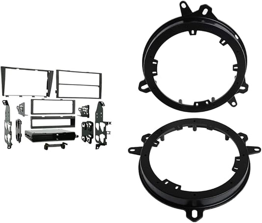 Metra 99-8151 Lexus IS300 01-05 Dash Kit & Metra 82-8148 6" to 6-3/4" Speaker Adapter for Select Toyota/Lexus/Scion 1998-Up Vehicles, Black