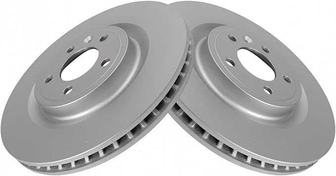 TRQ Front Brake Rotor Set G Coated Vented Compatible with 2011-2014 Ford Mustang