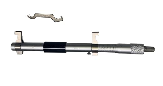 Accusize Industrial Tools 6-7'' by 0.001'' Inside Micrometer in Fitted Case, Satin Chrome Finished, Eg00-3227 | Range: 6-7", Graduation: 0.001", Accuracy: 0.00028", Resolution: 0.0001", Satin Chrome Finish