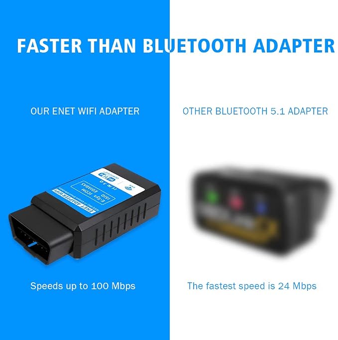 for MHD for Bootmod3 WiFi Adapter OBD2 Diagnostic & Coding for BMW F-Series G/I-Series, Compatible for BimmerCode, for E-SYS, for Ethernet, for ISTA D, Work with iOS, Android & Windows