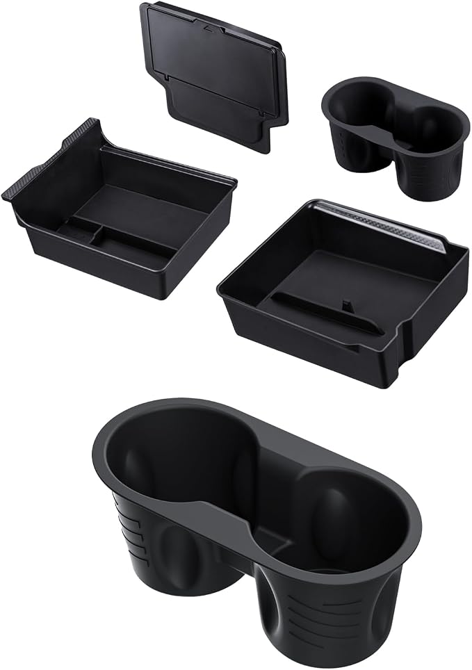 Motrobe New Tesla Model Y/3 Center Console Organizer and New Model Y/3 Cup Holder Insert