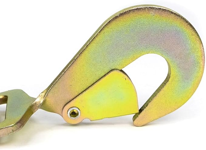 VULCAN Car Tie Down with Twisted Snap Hooks - 2 Inch x 96 Inch - 2 Pack - Classic Yellow - 3,300 Pound Safe Working Load