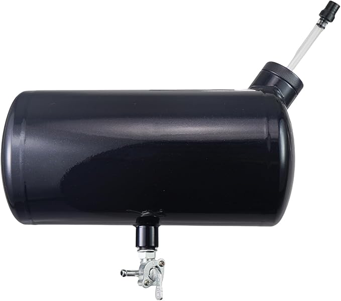 Upgraded beveled design 10x4.5" Aluminum alloy welding Gas Fuel Tank Cylinder(Premium Glossy Paint Finish Black) For Predator 212cc 196cc/6.5HP Go Kart & Mini Bike,For Coleman CT200U BT200X CT200u-ex
