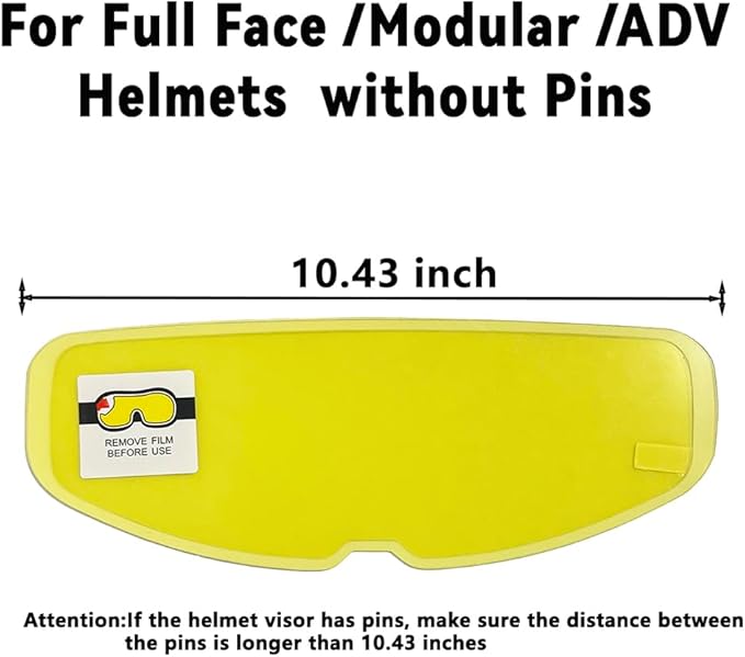Universal Motorcycle Helmet Visor Anti Fog Film,Helmet Shield Anti Fog Film Fog Resistant Compatible with RS-1/2 XD-4 MX-9 XG 100 K6 Pista I70 I90 RPHA 11 10.43"X3.85"