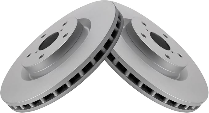 TRQ Front Brake Rotor Set G Coated Vented Compatible with 2005-2014 Subaru Impreza 2015-2017 WRX STI