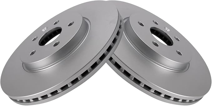 TRQ Front Brake Rotor Set G Coated Vented Compatible with 2013-2022 Buick Encore 2013-2014 Chevrolet Sonic 2015-2022 Chevrolet Trax