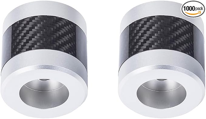 Advanblack Protek Machined CNC Alumium with Carbon Fiber Inlay Crash Bar Slider (Silver CNC w/Carbon Inlay)