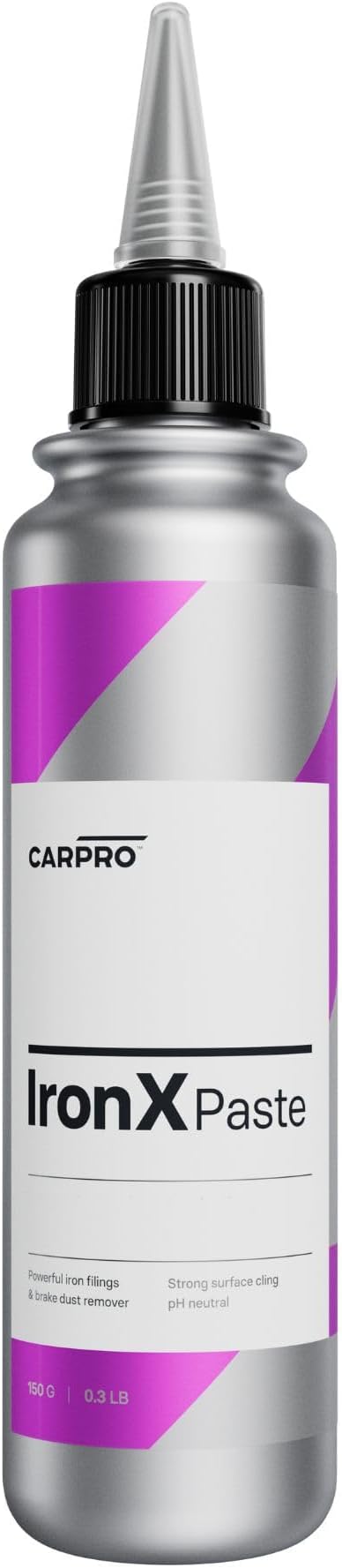 CARPRO IronX Paste Concentrated Iron Remover - Clings to & Dissolves Baked on Brake Dust on Clear Coated, Chrome, or Alloy Wheels - 150ml (5oz)