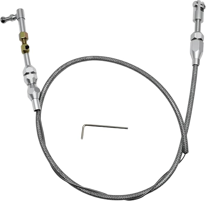 Throttle Cable Kit Compatible With Lokar Steel Wire Black Fitting Aluminum Ferrule Replace for XTC-1000HT36