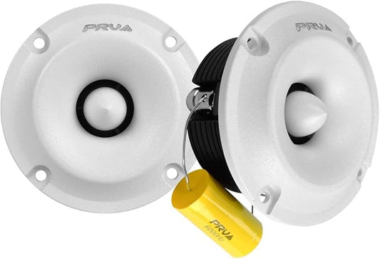 PRV Audio Bullet Super Tweeters - Neodymium, 3 Inch Slim, 120 Watts Max Power, Easy to Mount Pair, 4 Ohm, White