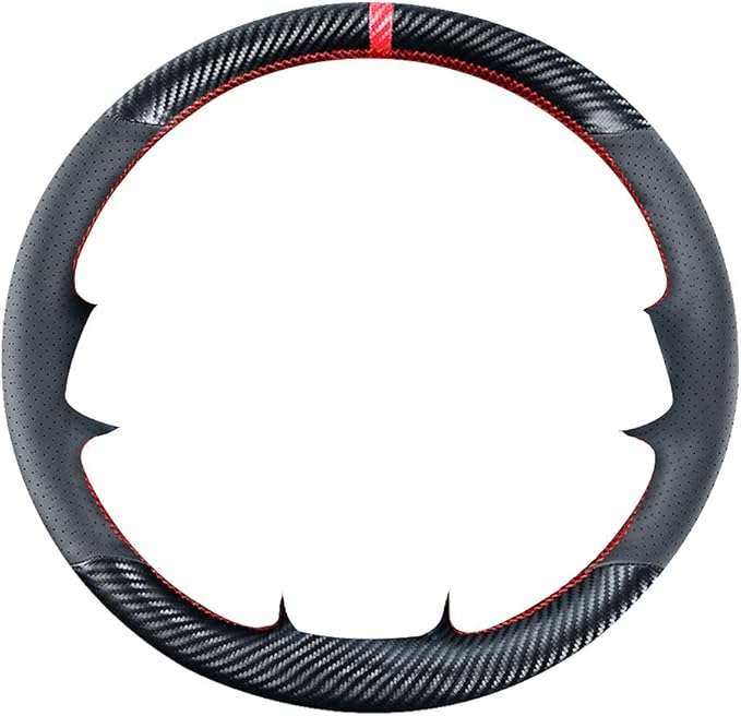 DIY Stitching Carbon Fiber Steering Wheel Cover for Subaru Forester 2014-2016 / for Impreza 2013-2016 / for Outback Legacy 2012-2014 / XV Crosstrek 2013-2015 Leather Interior Accessories