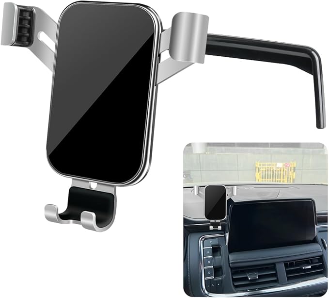 Car Phone Holder for Chevy Tahoe 2021 2022 2023 2024 and Chevrolet Suburban 2021-2024 Auto Interior Accessories Best Cell Phones Mount Cellphone Mobile Cradle Charging Navigation Bracket Stand