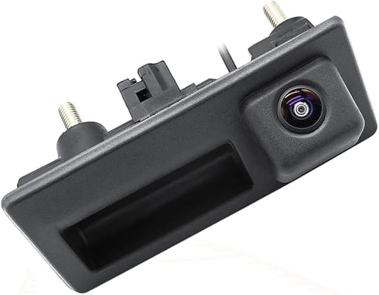 Vehicle Backup Camera with Dynamic Intelligent Trajectory Moving Guide Line for Audi A4L A5 A3 Q3 Q5 RS6 for VW Passat Tiguan Jetta Sharan Touareg Lavida Skoda, Car Rear View Trunk Handle Camera