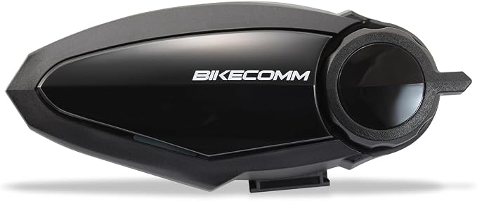 BIKECOMM BK-S2 Motorcycle Bluetooth Headset Intercom – 1200M Range Wireless Speakers - Helmet Communication System, IP67, Black