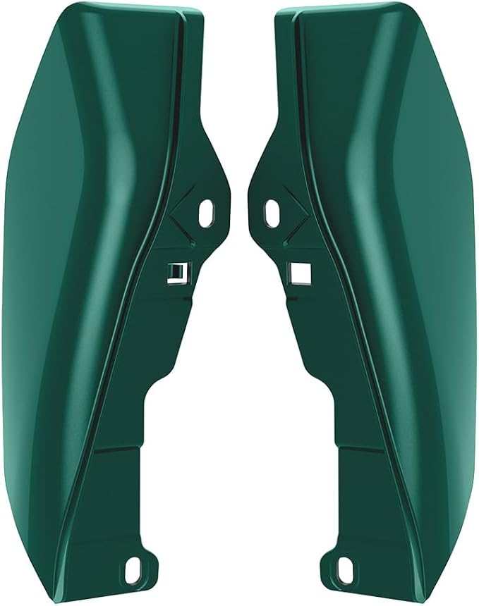 Color - Matched Mid Frame Air Deflectors Heat Shield, Perfectly Fit for Harley Touring Models Alpine Green