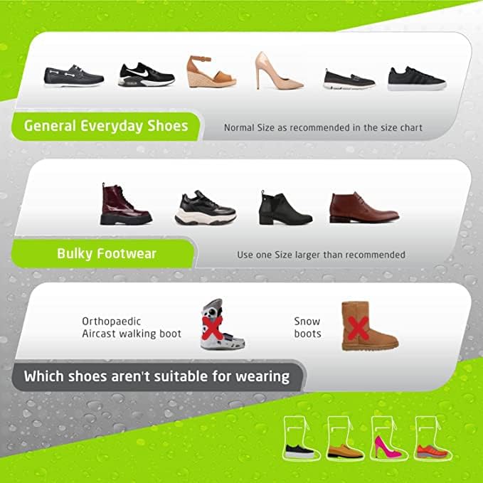 SEAL Waterproof Shoe Covers, Reusable Rain Shoe Covers with Slip Resistant Sole & Large Zippers, Rain Mud Snow Shoe Protector Covers for Men & Women