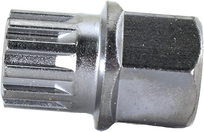 TMAX 14/12Pt Wheel Lock Nut Screw Removal Key Anti-Theft Lugnut Socket S3054 for BMW Vehicles