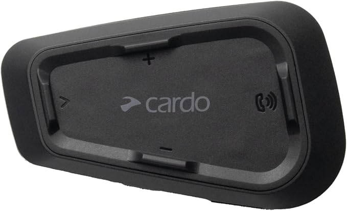 Cardo Systems Spirit Motorcycle Bluetooth Communication Headset, 2-Way Bluetooth, Thin 32mm Speakers, Waterproof, Universal Connectivity - Single Pack