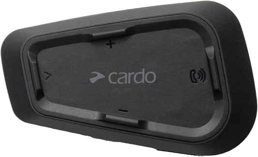 Cardo Systems Spirit Motorcycle Bluetooth Communication Headset, 2-Way Bluetooth, Thin 32mm Speakers, Waterproof, Universal Connectivity - Single Pack