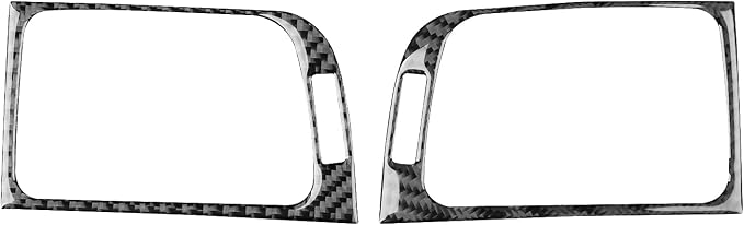 Black Soft Carbon Fiber car Interior Instrument Vents 2/Piece Decorative Stickers Suitable for Acura TSX 09-14 Carbon Fiber car Interior