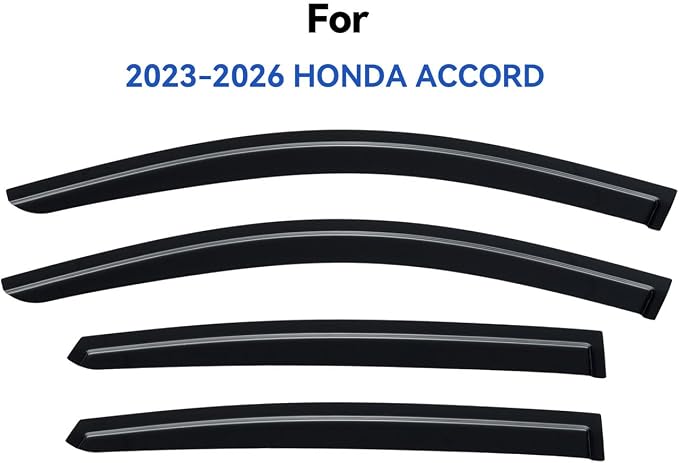 Window Visors Rain Guards for 2023 2024 2025 2026 Honda Accord, Out-Channel Window Vent Wind Deflectors Visors Shades for 23 24 25 26 Accord
