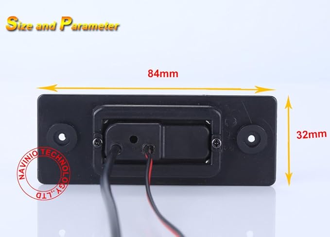 HD IP68 170°Reversing Vehicle Plate Light License Rear View Backup Camera Compatible with Golf MK5/Polo 3C/Jetta/Passat/Sharan/Bora/Skoda Scirocco Fabia/Porsche Cayenne/Touran/Santana/Audi TT 8J