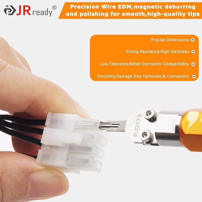 JRready ST5281 2PCS P-D173 Replacement Tips for DAP-D173 Ejector Rod Pin Extractor-Terminal Release Tool Accessories Suit for Molex Mini-Fit Jr.5557,5559 PC Power Connectors(ATX/EPS/PCI-E)