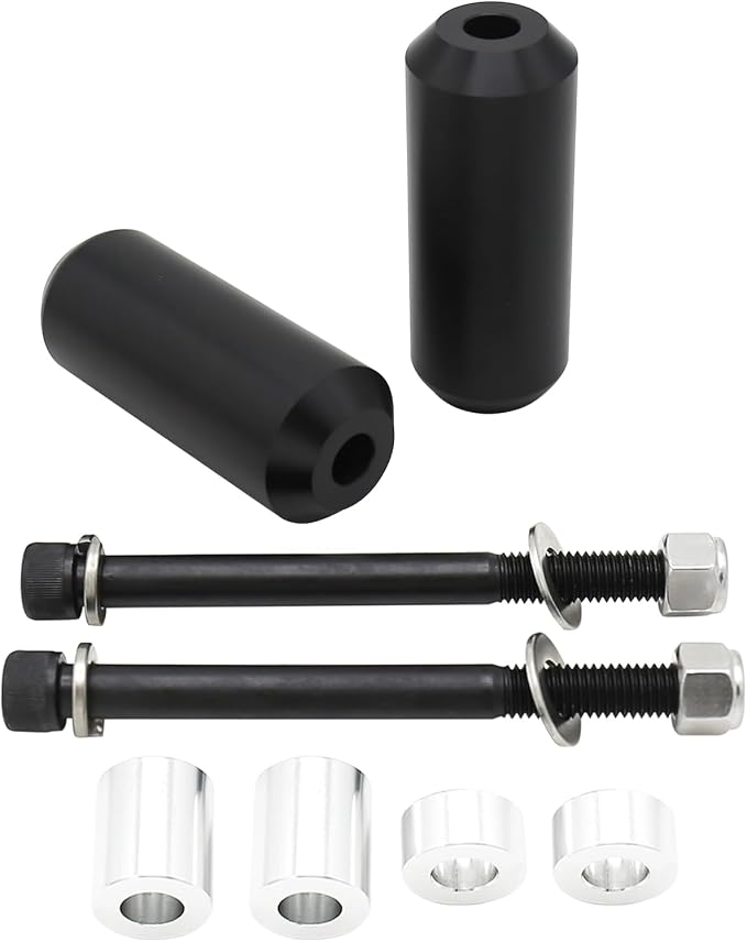 4" Motorcycle Frame Sliders Falling Crash Protector Upper Shock Mount Guards Falling Side Protector No Cut Kits Fit for Dyna 2006-2017 (Smooth Style)