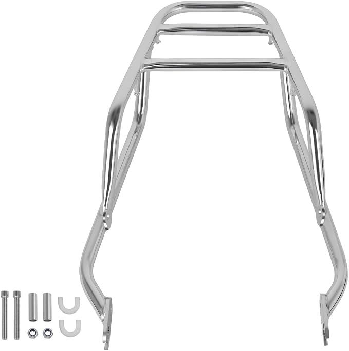 CHIFUN Rear Luggage Rack for Kawasaki W800 2020-2023, W800 ABS 2024-2026, W800 Cafe 2019-2020, Steel Motorcycle Luggage Shelf Bracket Cargo Rack Replacement (Chrome)