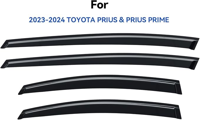 Window Visors Rain Guards for 2023 2024 2025 2026 Toyota Prius & Prius Prime, Out-Channel Window Vent Wind Deflectors Visors Shades