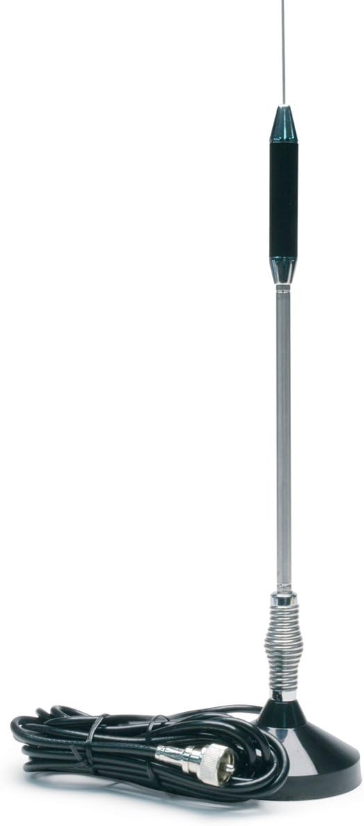 Outdoor Trumpet Car Horn Speaker 5” Pa Horn Speaker & RoadPro (RP-711) 24" Magnet Mount Stainless Steel CB Antenna Kit