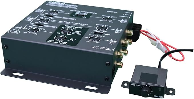Clarion Mobile Electronics Mcd360 3 Way 6 Channel Electronic Crossover with Subwoofer Control