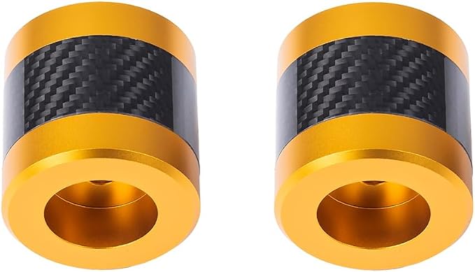 Advanblack Protek Machined CNC Alumium with Carbon Fiber Inlay Crash Bar Slider (Gold CNC w/Carbon Inlay)