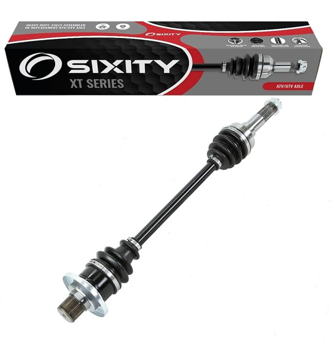 Sixity XT Rear Right CV Axle for Yamaha YXR700F Rhino 700 FI Ducks 2008-13 | Unlimited Special Edition Sport. Complete axle assembly, 5140 chrome steel