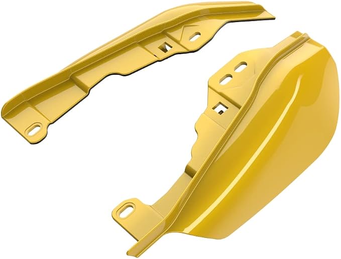 Advanblack 2024 RG Mid Frame Air Deflectors Compatible for Harley Touring Street Glide, Road King, Electra Glide, 2009-2025(Chrome Yellow)